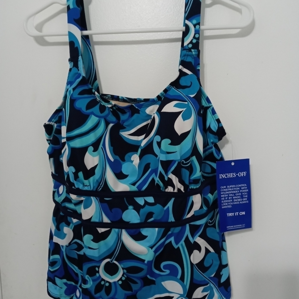 Fortune Swimwear Inches Off Tankini Top With Built In Bra